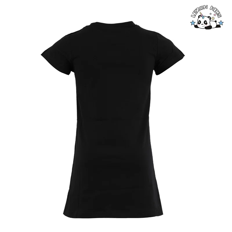 LEZONKIDS - Vestido Infantil de Manga Curta com Lantejoulas para Venda por Atacado para Meninas de 2 a 14 anos